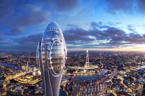  توقف ساخت برج گل لاله لندن