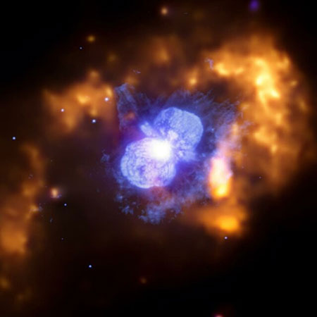  سامانه ستاره دوتایی از دریچه تلسکوپ پرتو ایکس چاندرا